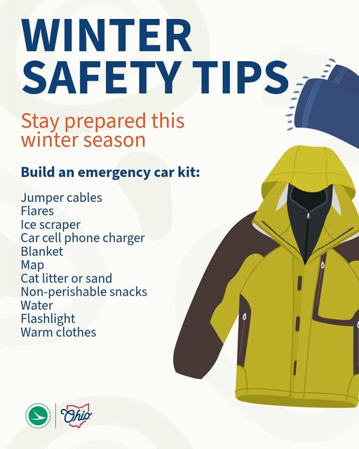 It's Winter Safety Awareness Week for Ohio! Time to start prepping for winter and the cold. #winterweather #beprepared #ready