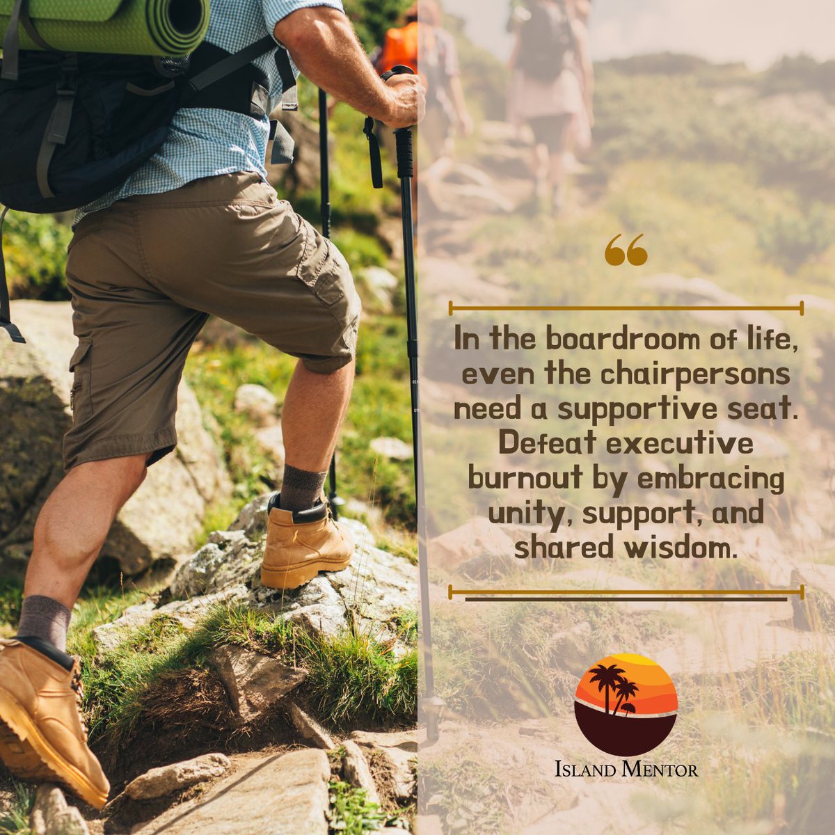 Embrace unity, support, and collaboration to help defeat burnout. 
.
.
#Mindset #IslandMentor #Coaching #Mentorship #motivational #quotes #inspirational