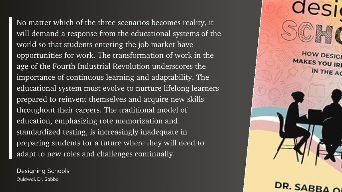 showmerob's tweet image. The future of work demands more than memorization—it&apos;s about lifelong learning, reinvention, and adaptability. Schools must nurture creative, flexible minds ready to thrive in any role. Standardized tests? Time for an upgrade! 🚀 #FutureOfEducation #EdTech #DesignThinking
