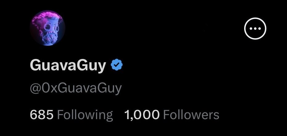 0xGuavaGuy's tweet image. Hit 1k 👀
