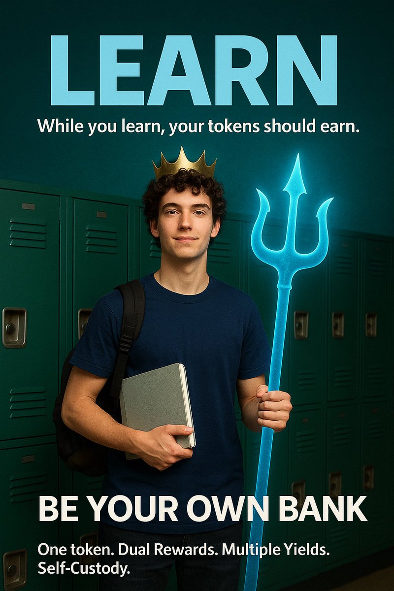 Reflectrtoken's tweet image. School teaches you knowledge.
RTRx teaches your wallet how to stack yield.
Dual rewards + Cascade LP = your own self-custodial bank.
Stay smart. Stay earning. 🔱
#BeYourOwnBank #RTRx