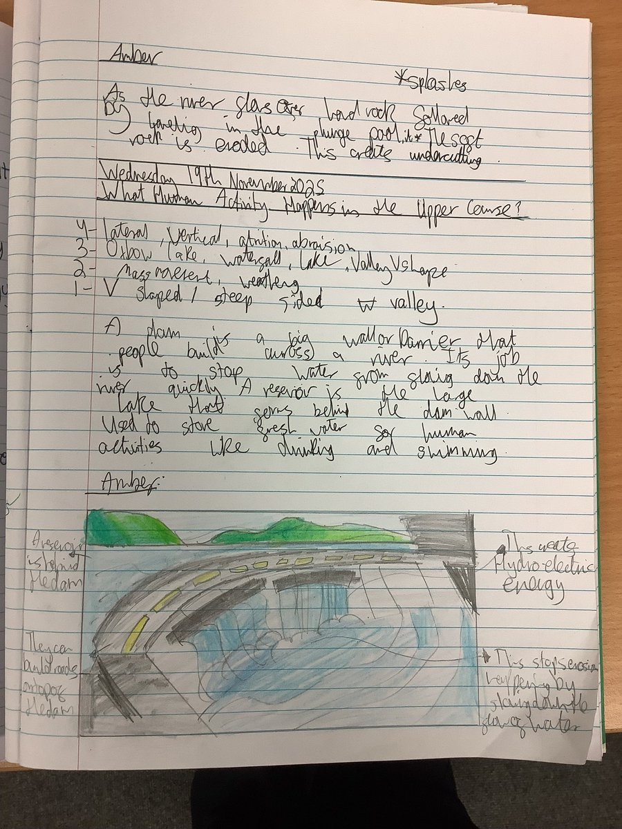 Kingswood_Geog's tweet image. Year 8 have been learning all about Dams and reservoirs. Harry, Trixie and Ted have created some fantastic diagrams showing the features and uses of Dams #greatwork #outstandinglearning @Kingswood_Acad