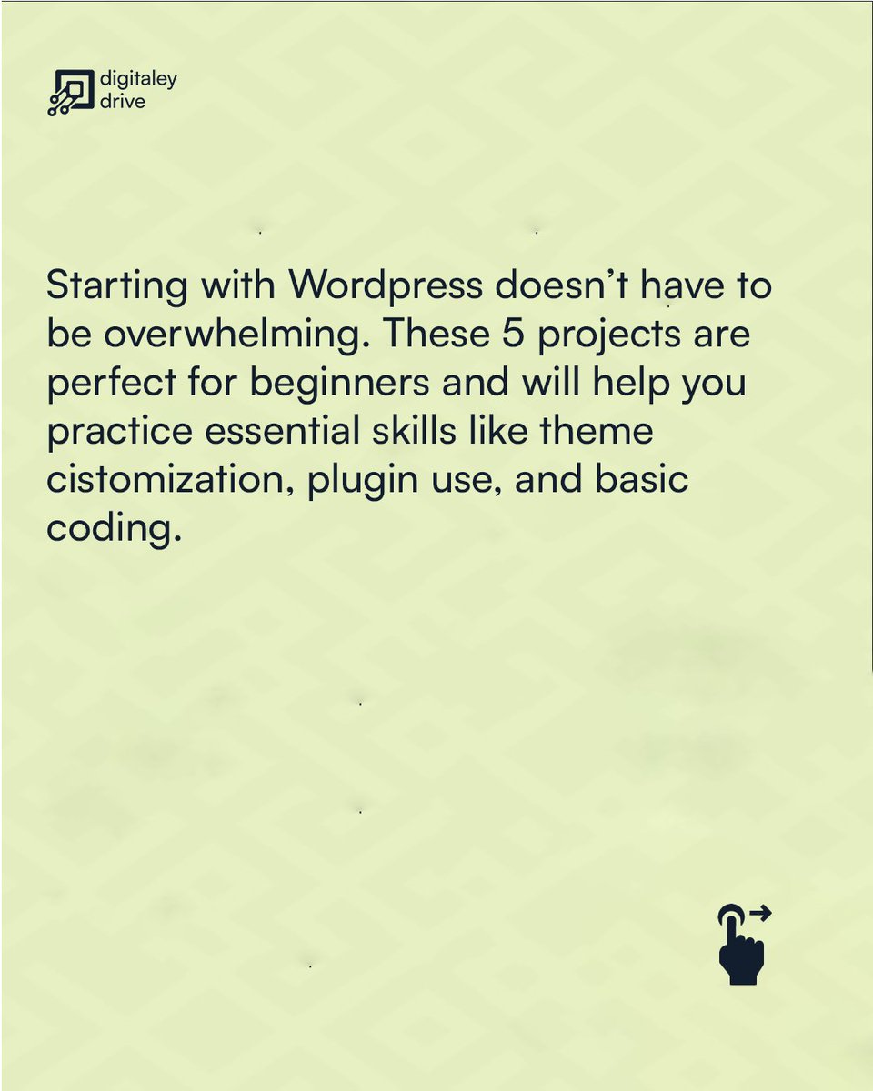 Digitaleydrive's tweet image. 👉 Want guided support and step-by-step lessons? Join our WordPress Development Course today and start creating professional websites with ease! Send a DM to sign up now for just #7,500, today. 

#wordpress #webdevelopment #learntocode #portfoliobuilding #beginnerfriendly