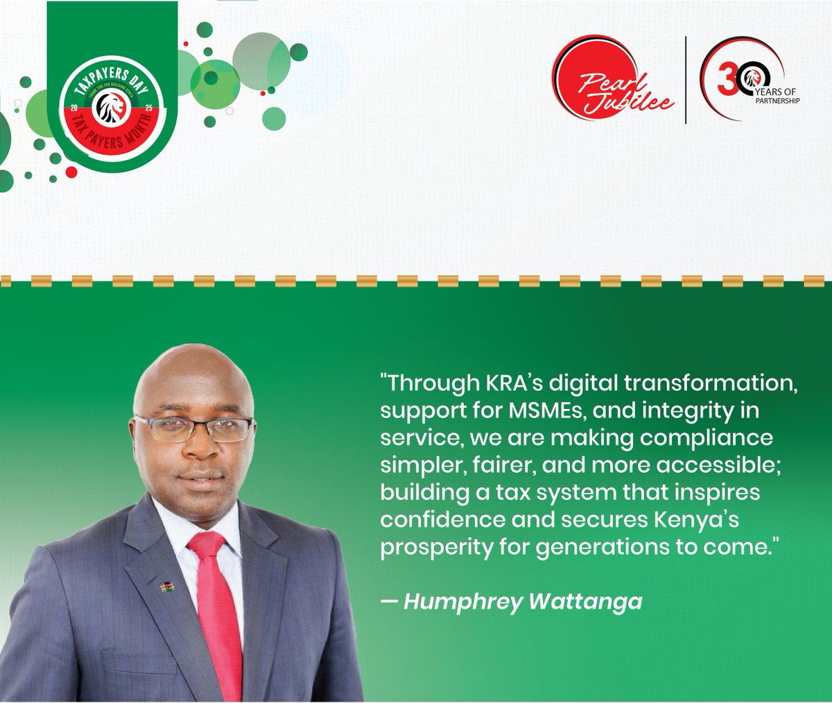 Digital First! KRA is accelerating digital services to make filing, payment, and support convenient from any location. Compliance made simpler! 
#TaxpayersDay2025 #KRAat30CollaborationAwards