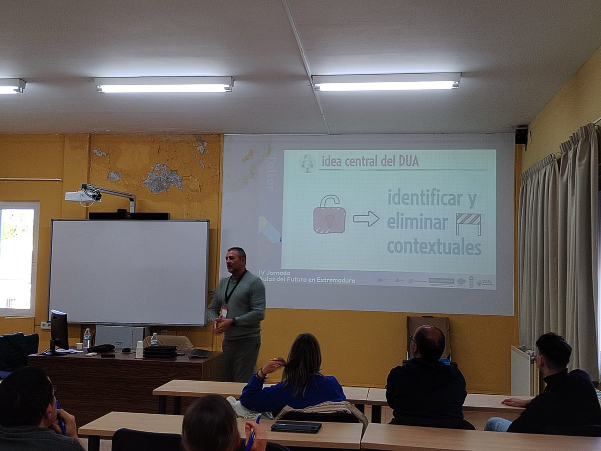 adfeinnovated's tweet photo. 🟣🟡IV Jornada #AdFE🔵🔴

Taller 4 "Atención a la Diversidad", nos lo cuenta Antonio Márquez (Maestro de Pedagogía Inclusiva y Director de AulaDesigual).

#IVJornadaAdFE https://t.co/QQ7VqjCwOM