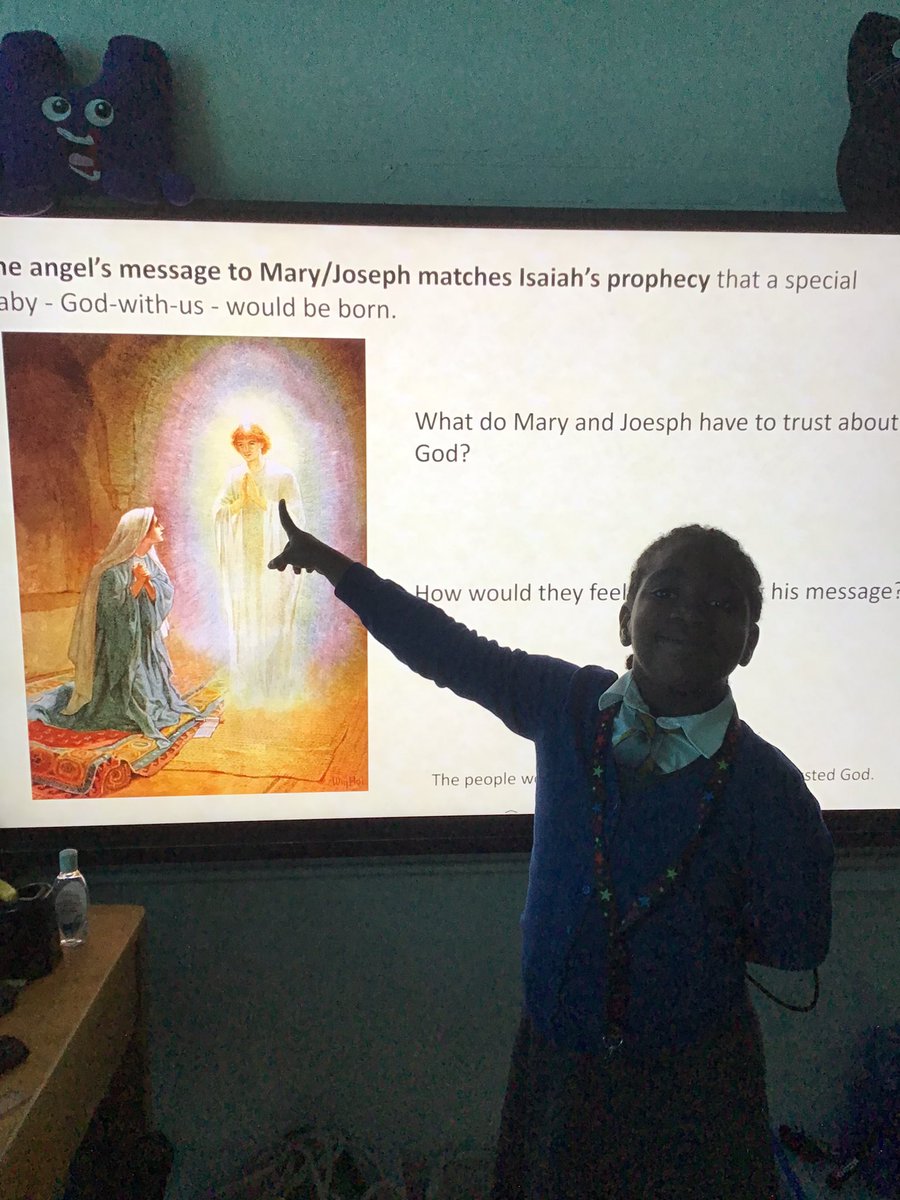 StPPPrimaryY3's tweet photo. Year 3 listened to scripture from Isaiah, telling the story of Mary being visited by Angel Gabriel. We talked about Advent being a time of preparation for Jesus’ coming and designed a poster emphasising Jesus as the centre of the Christmas season 💜@StPPPrimary https://t.co/rIdij0a3xL
