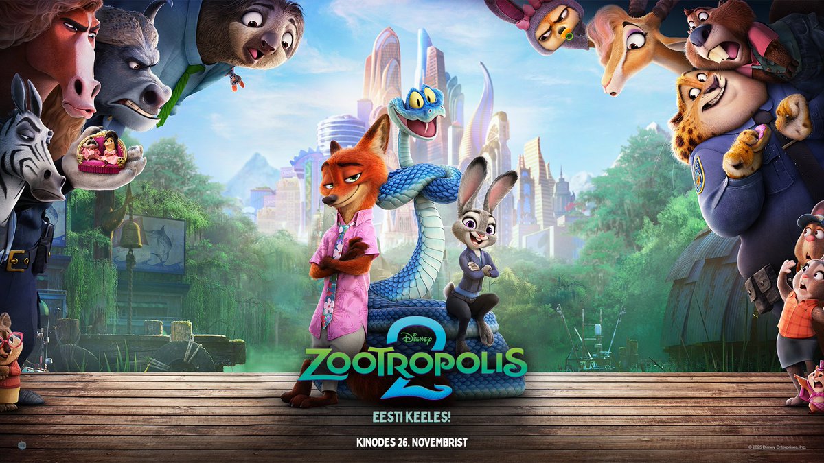 CinamonEesti's tweet photo. "Zootropolis 2" jõuab kinoekraanile!

Liitu Judy Hoppsi ja Nick Wilde’iga suurel ekraanil, kui nad lahendavad uut põnevat mõistatust Zootropolises!

PILETID: https://t.co/KHpCYFE2s8 https://t.co/ly3h1ZE75J