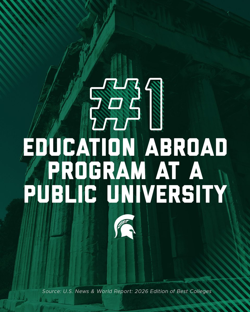 Proud of this. <a href="/michiganstateu/">MSU</a> is a leader in education abroad programs that help Spartans learn about other cultures, languages, and people. #SpartansAbroad