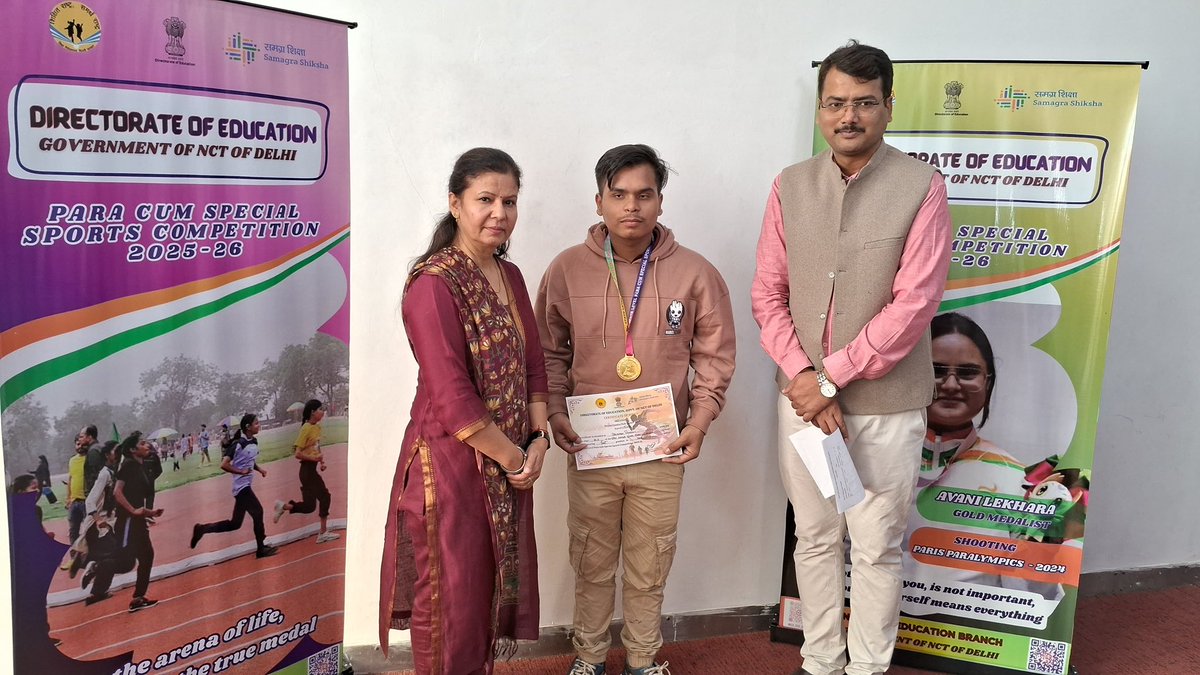 SCHSBV1002016's tweet photo. Our student Saurabh Pandey won gold medal in Senior Boys State Level Para Competition Special Sports Yoga.
Congratulations to the Champ https://t.co/uuOAknTCQ3