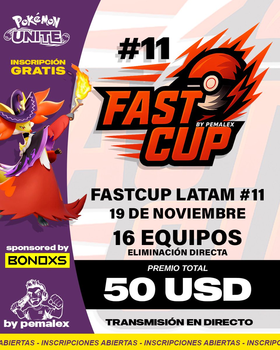 🔥 HOY SE JUEGA LA FASTCUP LATAM #11 🔥
La acción vuelve a la arena y te esperamos en la transmisión esta noche para vivir cada rotación, cada teamfight y toda la intensidad de la competencia.
🎥 En vivo por mi canal:
👉 twitch.tv/pemalex

⏰ Horarios:
🇧🇷 21:00 BR
🇵🇪 19:00