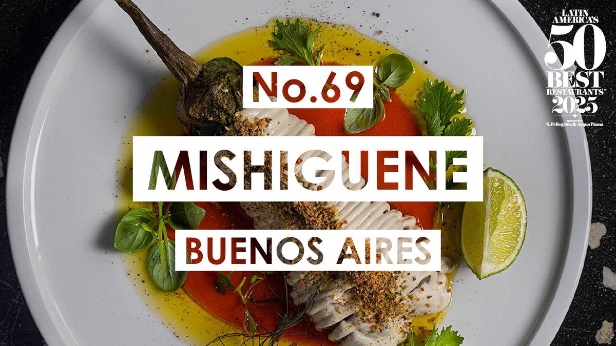 TheWorlds50Best's tweet photo. No.69 is Mishiguene in Buenos Aires! #LatAm50Best #50BestRestaurants https://t.co/nkKdiIhJOl