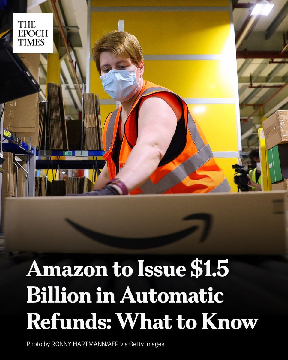 EpochTimes's tweet image. 🔔 𝐀𝐦𝐚𝐳𝐨𝐧 𝐭𝐨 𝐈𝐬𝐬𝐮𝐞 $𝟏.𝟓 𝐁𝐢𝐥𝐥𝐢𝐨𝐧 𝐢𝐧 𝐀𝐮𝐭𝐨𝐦𝐚𝐭𝐢𝐜 𝐑𝐞𝐟𝐮𝐧𝐝𝐬: 𝐖𝐡𝐚𝐭 𝐭𝐨 𝐊𝐧𝐨𝐰 

Customers who opt for a check are advised to “please cash it within 60 days,” according to the website. 

Read here:
theepochtim.es/z23y5q