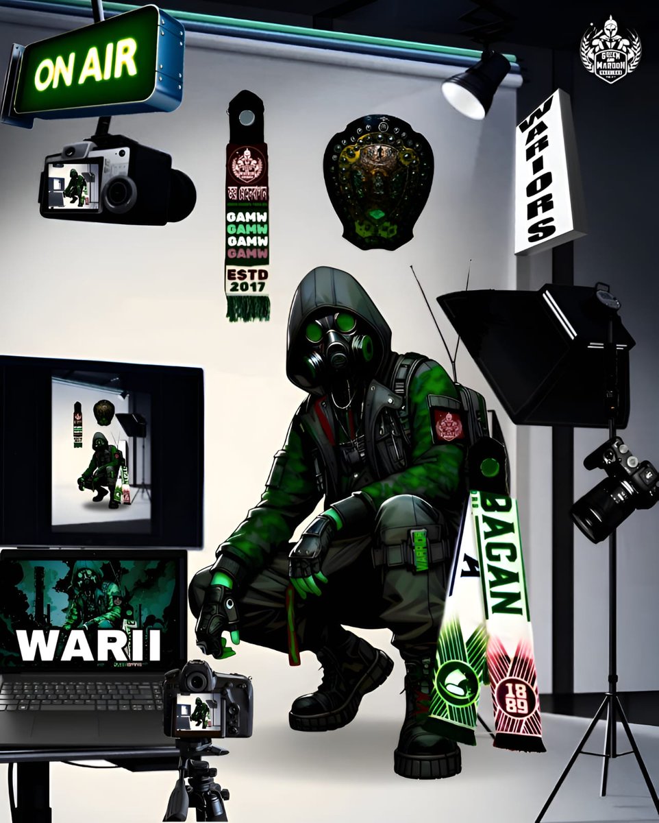 GMW17_Official's tweet photo. Presenting Warii, Warriors Official Leader, our own Mascot!
#MohunBagan #JoyMohunBagan #Warrior #GMW #Warii #Mascot #GreenAndMaroonWarriors https://t.co/j6slJv52LM
