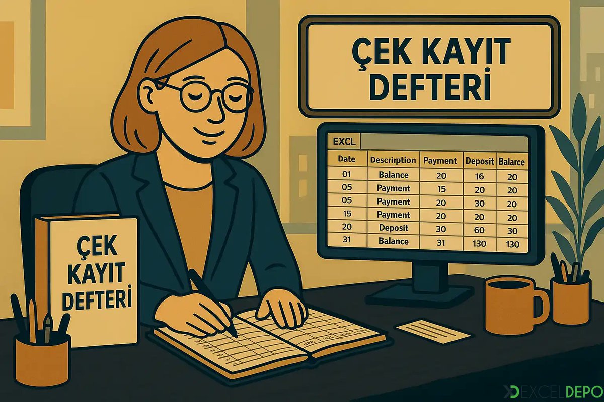 ExcelDepo's tweet image. exceldownload.net/cek-kayit-deft… 
Çek Kayıt Defteri isimli içerikte, ilgili kayıtların Excel sayfası üzerinde tutulmasını sağlayan bir örnek yer almaktadır 

exceldownload.net/cek-kayit-deft…