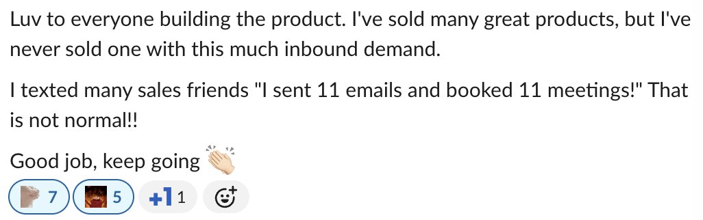 100% 회의 전환율

 저희는 이제 막 기업 시장 진출을 시작하려고 합니다. 함께 하세요! https://t.co/en5uIS1SZO