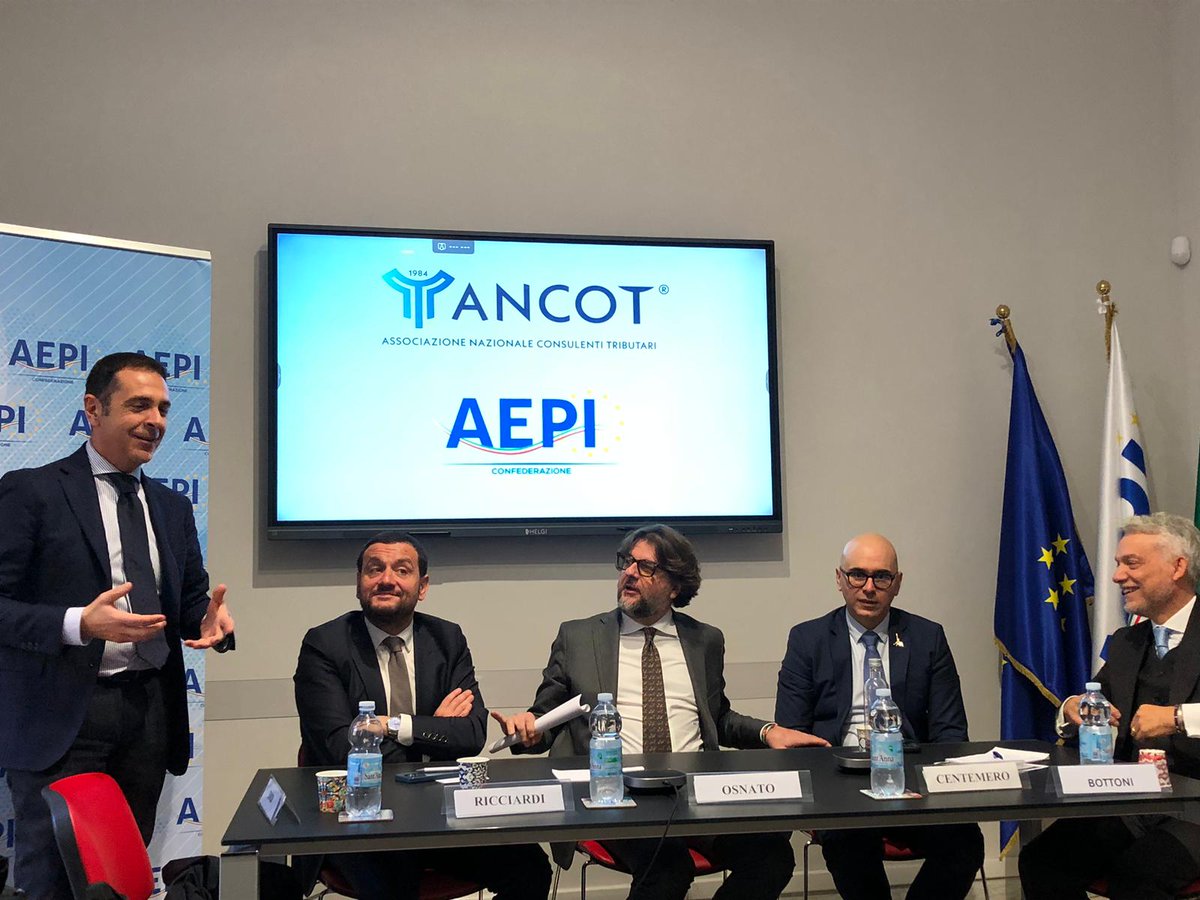 📌 Incontro @ConfederazioneAEPI e #ANCOT

#Manovra2026 e futuro del Paese.

Interventi del #Presidente di #AEPI, Mino Dinoi e del #Presidente di #ANCOT, @celestinobottoni; On. @marcoosnato (#FDI), On. @giulio_centemero (#Lega), On. <a href="/toniricciardi/">toni ricciardi</a> (#PD); On. @guerinotesta (#FDI)