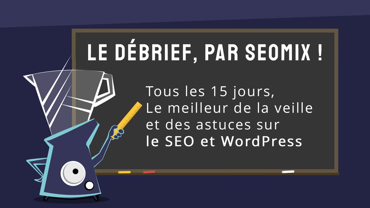 Pas de débrief du mixeur cette semaine (notre veille SEO et WordPress) car on travaille dur et on prépare de bonnes surprises pour les mois à venir.

En attendant, abonne-toi ici pour ne pas manquer les prochains 👇
seomix.fr/veille-seo-wor…

Mais je ne vais pas te laisser comme