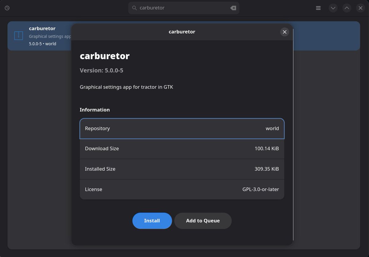 Parchgnulinux's tweet image. برنامه #دستور (dastore) یک #مدیربسته مینیمال نوشته شده برای #پارچ به مخزن world اضافه شد.

این برنامه در کنار Pastore که در دست تکمیل است، نقش مدیریت بسته را در پارچ ایفا خواهد کرد.

برای نصب:

sudo pacman -S dastore

با تشکر از علی صفامنش عزیز برای برنامه دستور