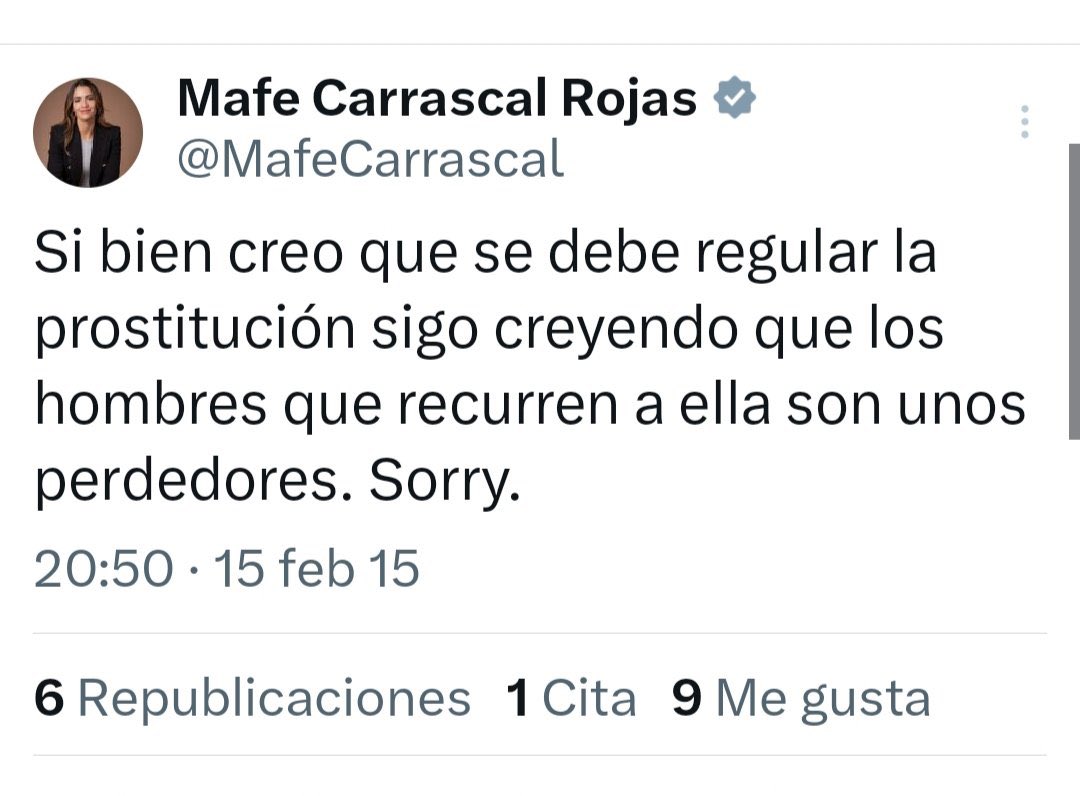 Doña Mafe, ¿por qué el cambio de opinión tan radical?