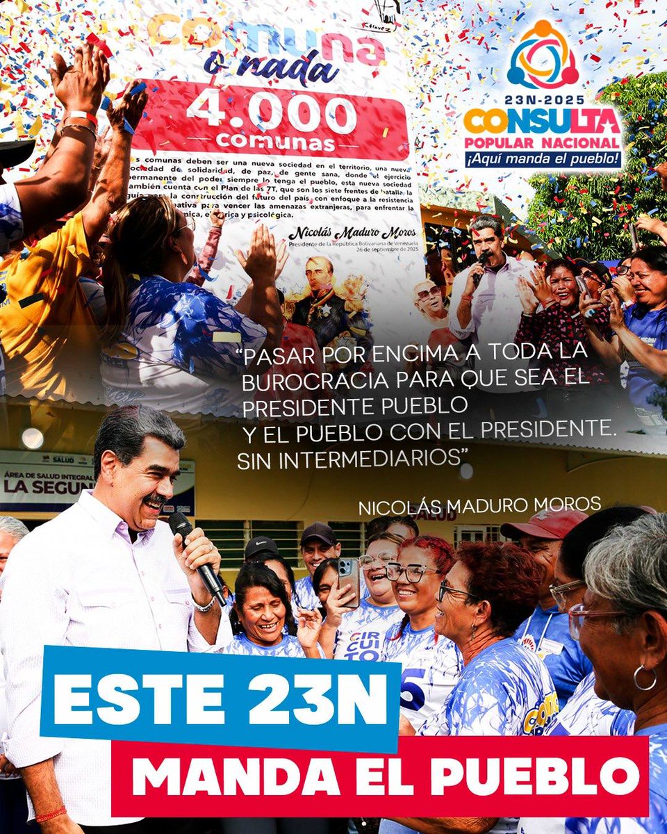 ProfesorWilfr's tweet image. Este 23 de noviembre manda el pueblo. 
#ComunaONada