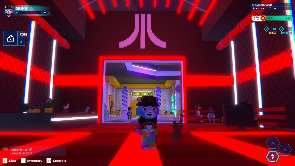 NickTcacenco's tweet photo. This Atari Corridor needs some elevator music @TheSandboxGame  https://t.co/GdF0rbmsqs https://t.co/LHcowMbA5s