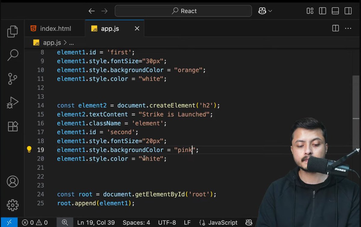 i_am_Jrdev's tweet image. Day🗓️3️⃣7️⃣of Defence course by @rohit_negi9 @CoderArmy  React starts from today
Today&apos;s learning 👇
🔷How react works behind the scenes (In depth)
 🔷What is react and reactDom 
#reactJs #WebDevelopment #webdevcourse #Frontend