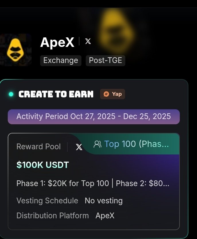 ChristianO40392's tweet image. Journey with me as I scale through @OfficialApeXdex
One of the coolest exchange one can trade on .

And yeah , they are on Kaito 

gApex