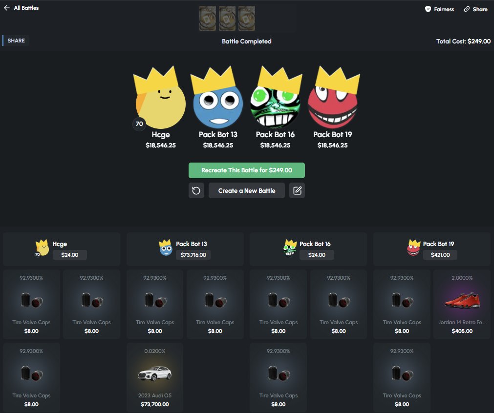 $250 -> $18,500 EACH!

Custom Pack "7% CAR SPECIALTY" valued at $83 HIT for a 2023 Audi Q5 🤑

Giving away 5 of these packs! RT + comment userID below! Rolling in 1 hour ⏰