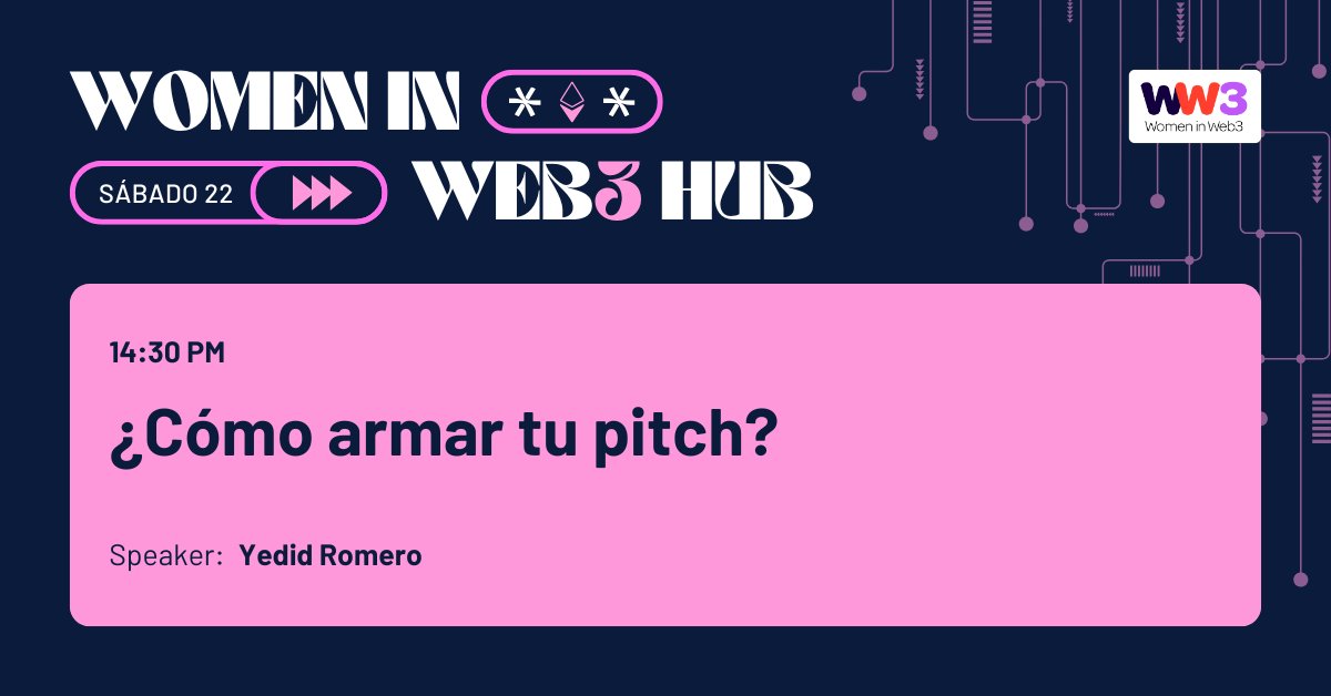 🔮 ¿Cómo armar tu pitch? -🕝 2:30 PM

<a href="/yedidweb3/">Yedid | 🔜</a> nos guiará para comunicar nuestros proyectos con claridad, impacto y confianza. Un must para founders, builders y creadoras 🚀📣

🔗luma.com/tndtj0o8