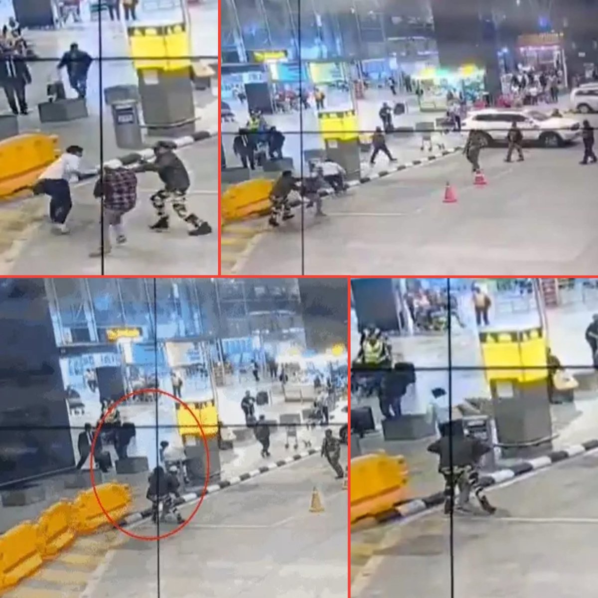 jpsin1's tweet image. बेंगलुरु हवाई अड्डे पर अफरा तफरी मच गई जब एक टैक्सी ड्राइवर ने चाकू लेकर कुछ लोगों पर हमला करने की कोशिश किया