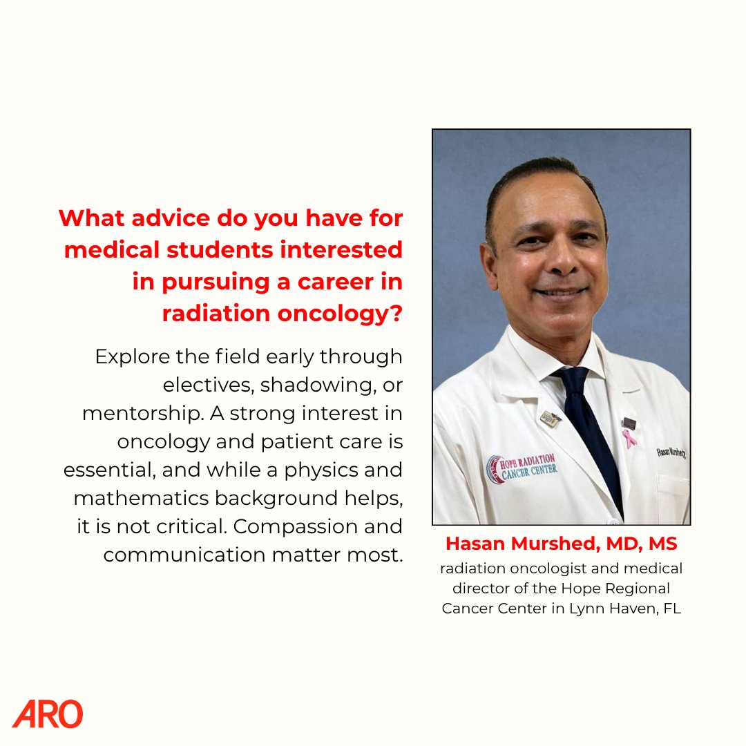 Applied_RadOnc's tweet image. Curious to hear more from Hasan Murshed, MD, MS, a radiation oncologist and medical director of the @HopeRadiationCC  in Lynn Haven, Florida? 

Read his full interview in Issue 11 of the Rad Onc Student Scan! zurl.co/VjH00  

#radonc #radiationoncology #radonced