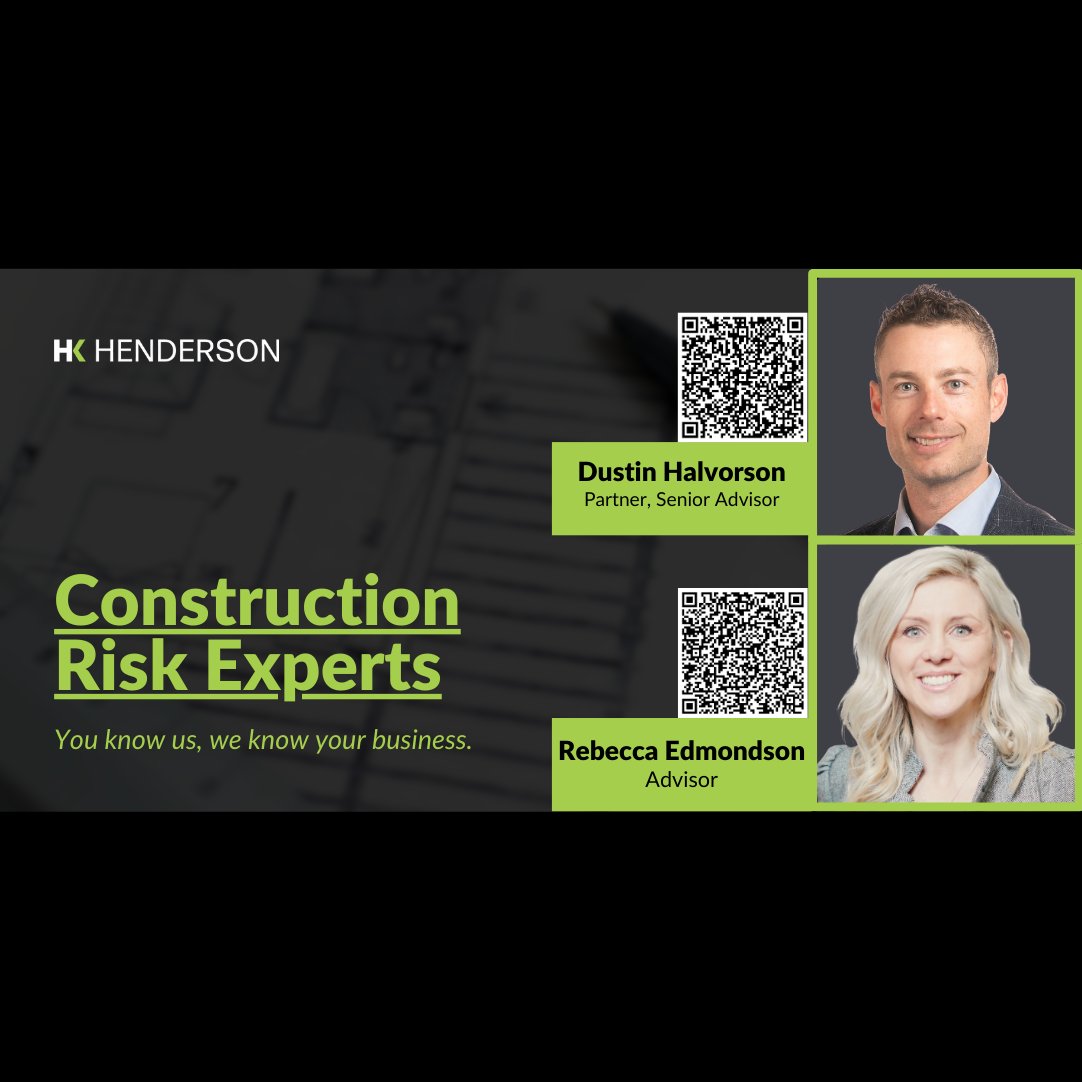 We are the construction specialists you know and trust, helping businesses manage their risk differently. 
hkhenderson.ca
#HKHenderson #RiskSpecialists #ProtectYourBusiness