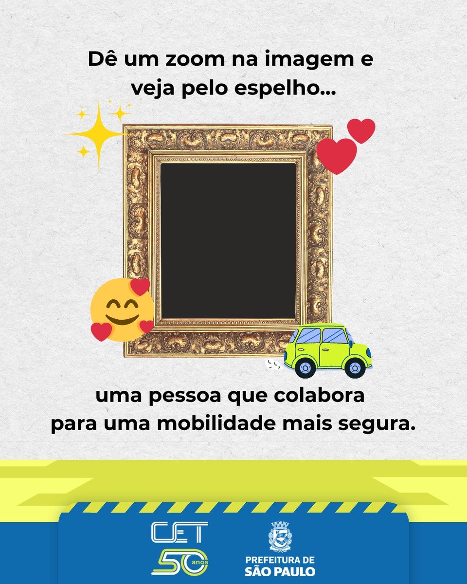CETSP_'s tweet image. 📸✨ Espelho, espelho meu... quem garante uma mobilidade mais segura sou eu! 
💛 Cada atitude consciente no trânsito transforma a cidade em um espaço mais humano e responsável. 
✨ Espelhe o bom exemplo!

#CETSP #PrefSP #MobilidadeSegura #TrânsitoSeguro #Respeito