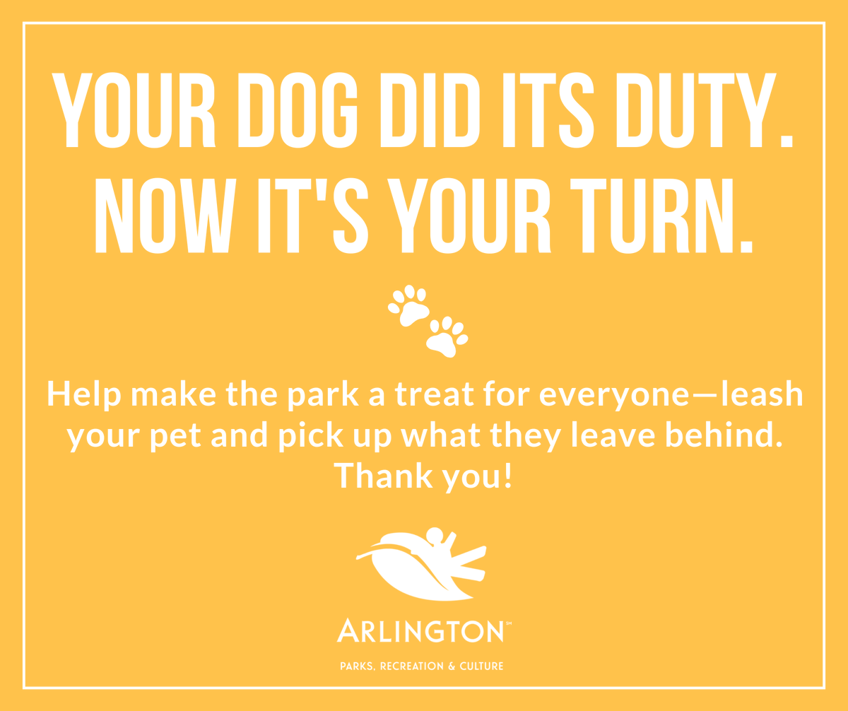 Your dog did its duty... now it's your turn! Help keep the parks clean and #NaturallyFun for everyone by leashing your pet and picking up what they leave behind 🐾