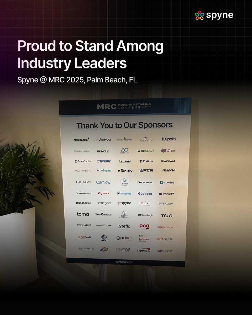 spyne_ai's tweet image. This year’s conference made one thing clear: AI is no longer optional, it’s the operating system. And #Spyne is just getting started!

#MRC2025 #AutomotiveAI #DealershipInnovation #AIAutomation #ModernRetailing #AutoRetail #DigitalDealership #TeamSpyne #FutureOfAuto