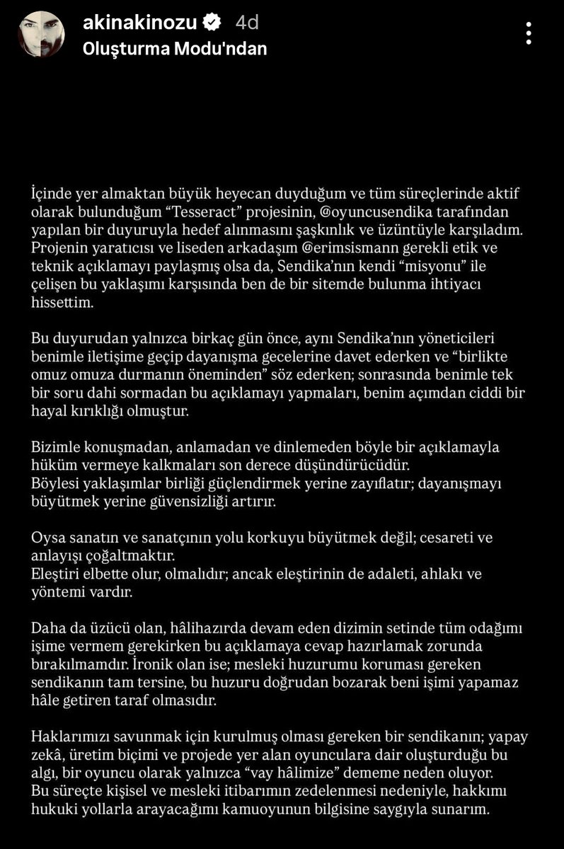 Muazzam açıklama. Marvel, Avatar, Star Wars gibi dev yapımların kullandığı Mocap teknolojisini ülkeye getiren projeyi takdir etmek, detayını öğrenmek yerine; emek veren oyuncular ve ekibin emeğini hiçe sayan sözde sendika rezilliğine en iyi karşılık. Proje ve ekibin arkasındayız.
