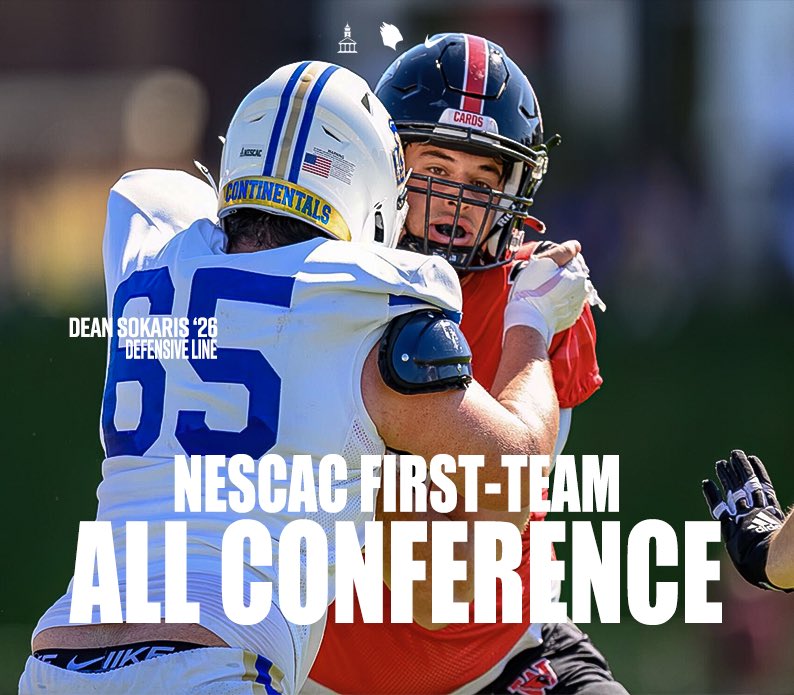 Wes_Football's tweet image. Congratulations to our 12 All-Conference NESCAC honorees!

Senior DL Dean Sokaris - 1st Team