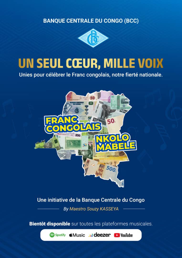 fanclublouisdor's tweet image. Bientôt « Franc Congolais – Nkolo Mabele », la nouvelle  chanson valorisant la monnaie nationale.

Plusieurs voix de la Nation se sont réunies pour réaliser cette œuvre qui célèbre la force renouvelée du CDF.

Le compte à rebours est lancé pour sa sortie imminente.
#BCC…
