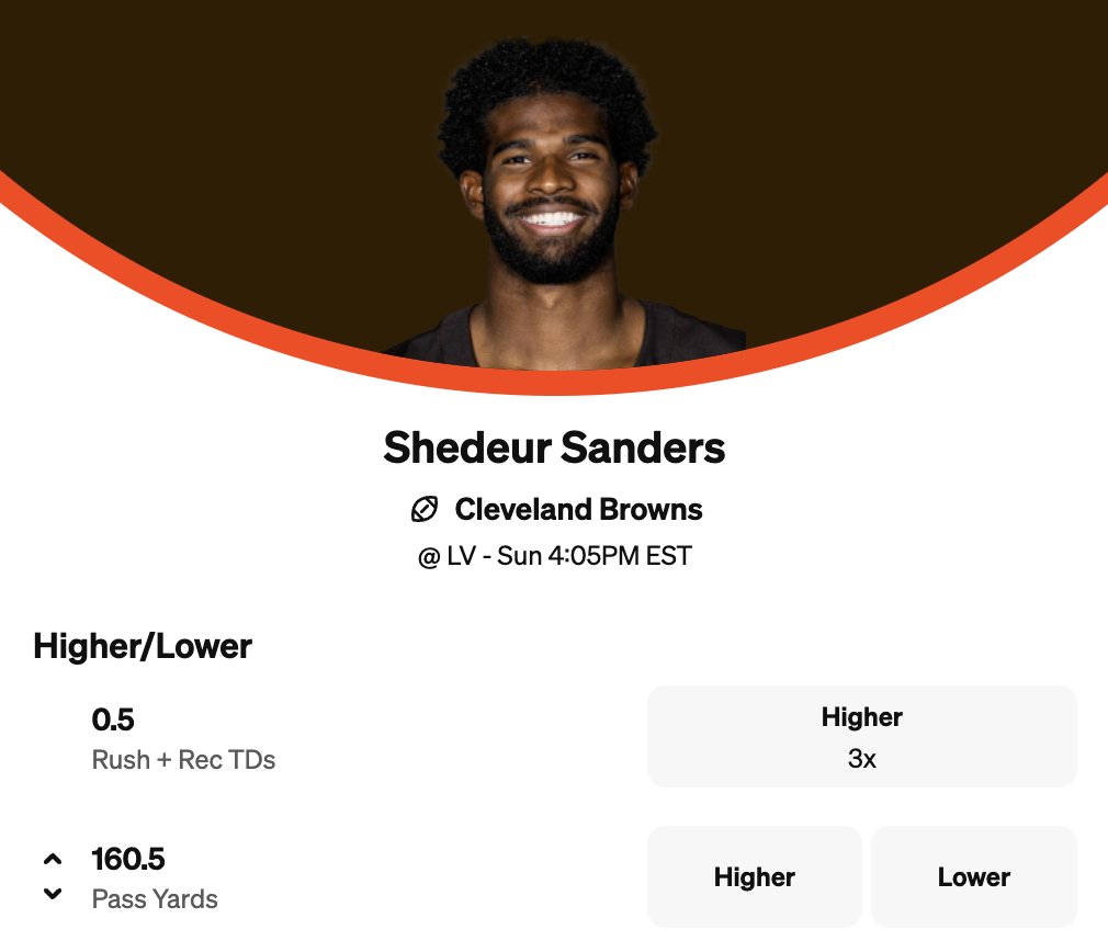 Underdog's tweet image. We&apos;re adding $100 BONUS CASH to the pot for every Shedeur Sanders completion on Sunday.

10 people will split the pot.

Repost this and follow us to enter 🤝