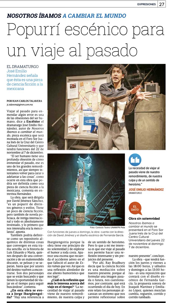 Popurrí escénico para un viaje al pasado
excelsior.com.mx/expresiones/po…