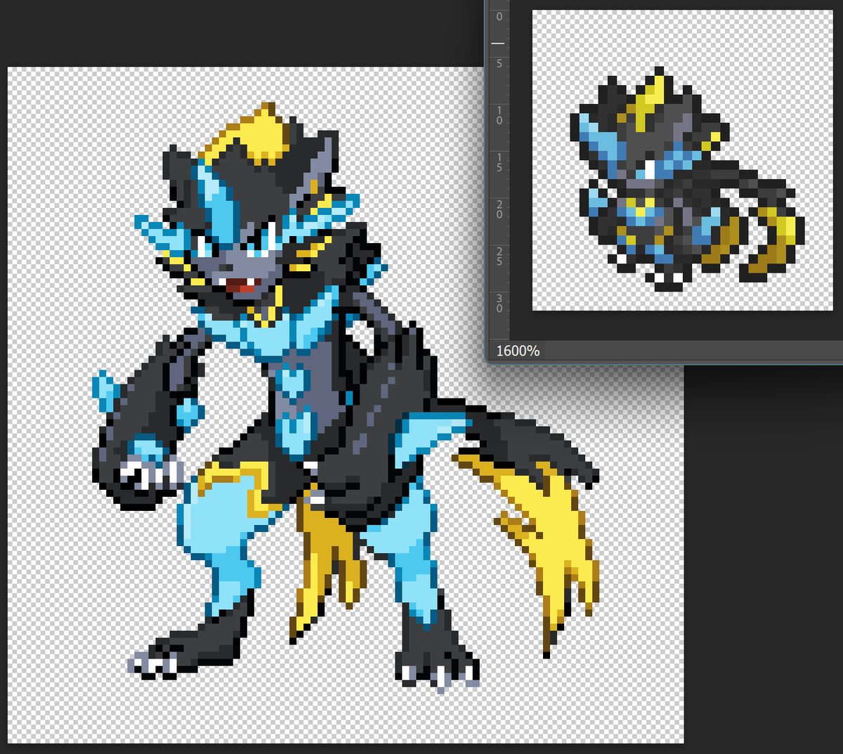 poketettei's tweet photo. #ポケモンZA #M次元ラッシュ
メガゼラオラのドット絵できました！
https://t.co/DslBMnsdGA https://t.co/rShhnu3hf5