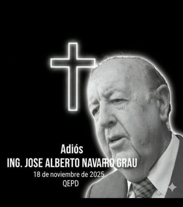#notaNecrologica 
Falleció don JOSÉ ALBERTO NAVARRO GRAU (1934-2025) 
Ingeniero agrónomo, empresario, político, limeño. Senador de la República, diputado y cuatro veces alcalde provincial de Chincha.
Descanse en paz, ingeniero!
<a href="/congresoperu/">Congreso del Perú 🇵🇪</a>, <a href="/martinhidalgo/">Martin Hidalgo</a> <a href="/marticorenaperu/">Jorge Marticorena Mendoza</a>