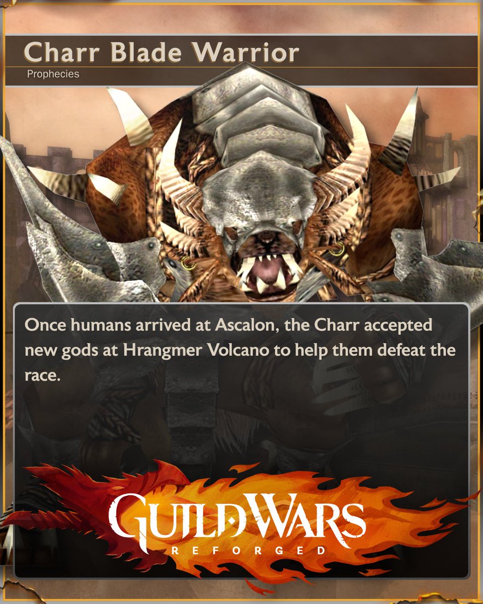 A little Charr lore before you head out to battle today 📜

Fighting the enemy is not enough; you must STUDY and DESTROY them.

⚔️ Follow for more Guild Wars Reforged tips.