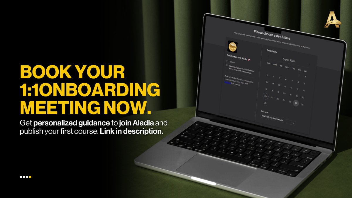 Aladiacorp's tweet image. Thousands of teachers are already turning their skills into income.
Why let your expertise stay limited to one room?
Build your academy with Aladia.

Click Here To Join ALADIA:
aladia.io/join-today

📅 Book your 1:1 Onboarding call:
aladia.io/schedule-meeti…

#OnlineTeaching