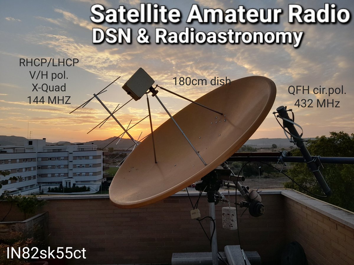EB1LOnacho's tweet photo. Good contact!! With #Mexico🇲🇽💕
📡~~🛰 congrats!! #ARISS #ISS #HAMRADIO #Space_Station
@Zena https://t.co/mJrC8WzxxR https://t.co/YtIkiTtBmw telebrigde contact .
IN82sk🇪🇦 #XQuad antenna here
https://t.co/SDhyz0s1AW https://t.co/7proResFvN