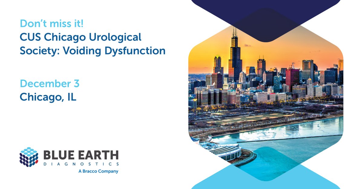 BlueEarthDx's tweet image. Excited to return to Chicago for the @ChiUroSociety Meeting on Dec 3. Stop by our booth to learn more about our work in #MolecularImaging and #Urology diagnostics.