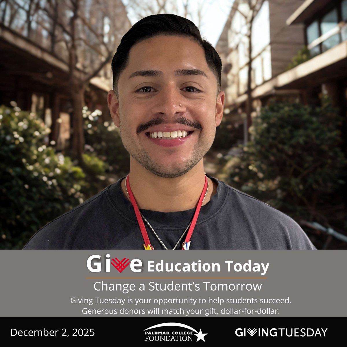 Jaime, a Marine, battles a brain tumor and MS for his son. Thanks to the Foundation, he’s pursuing a Ph.D. this #GivingTuesday. Help students like him! #PalomarCollegeFoundation #SupportStudents #PalomarPride #VeteranStrong DONATE TODAY! donorview.com/giving-tuesday…