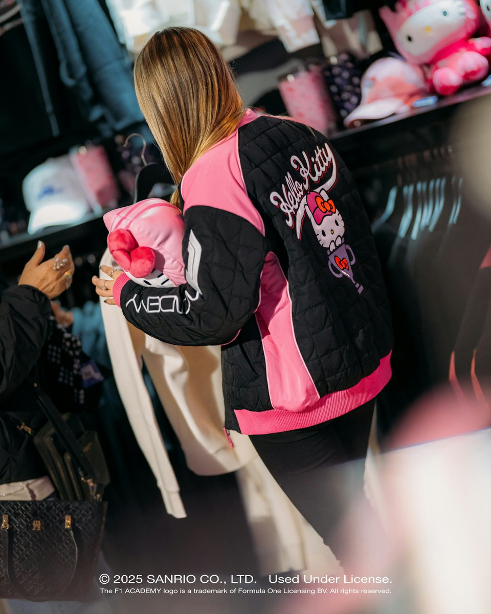 f1academy's tweet image. What better way to kick off the fun in Las Vegas than at the F1 HUB with @hellokitty. 🎀 

#F1Academy