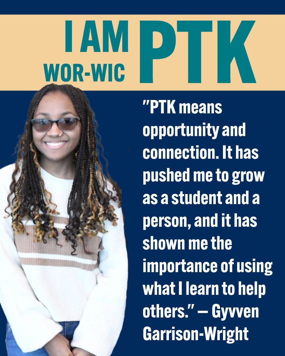 WorWicCC's tweet image. Gyvven Garrison-Wright is vice president for service for Wor-Wic&apos;s chapter of Phi Theta Kappa, an international honor society for community college students, and says PTK has made her college experience much richer.