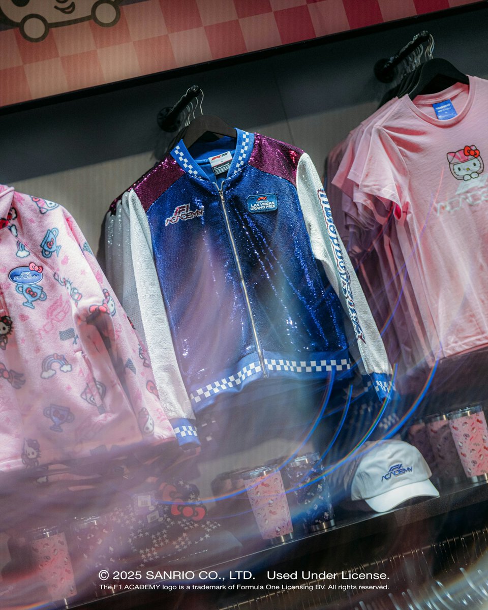 f1academy's tweet image. What better way to kick off the fun in Las Vegas than at the F1 HUB with @hellokitty. 🎀 

#F1Academy